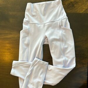 Lululemon leggings hardly worn in great shape and a pretty blue color